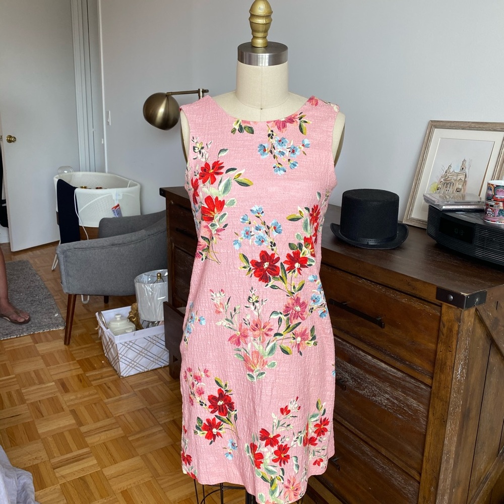 Pink floral dress